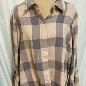 NWOT Lane Bryant Button-up with BELL SLEEVES